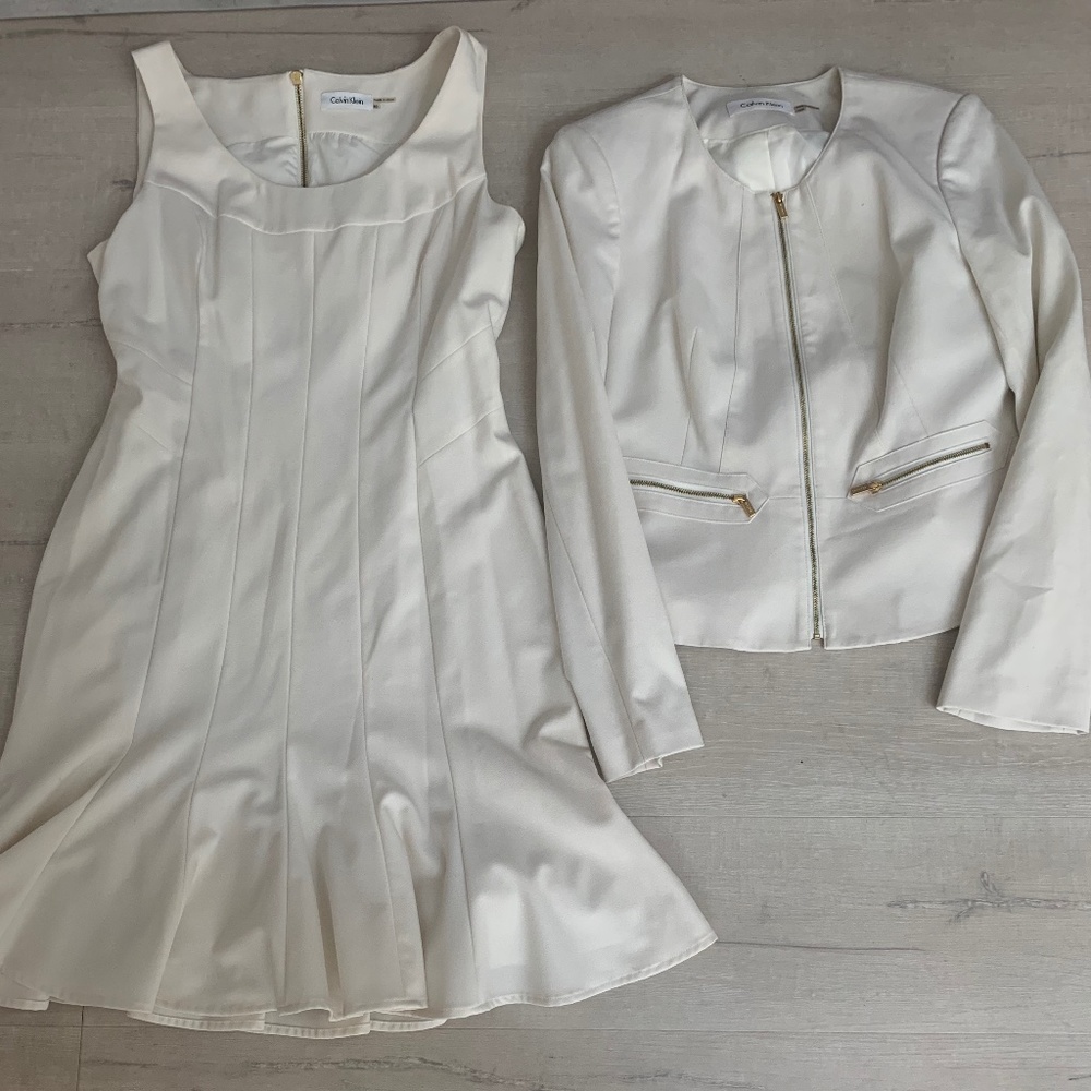 Calvin Klein White Suit